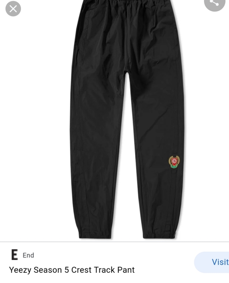 yeezy season 5 crest track pant